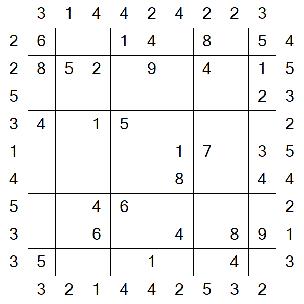 Skyscraper Sudoku - Moyen