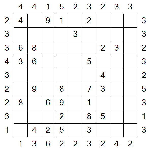 Skyscraper Sudoku - Mittel