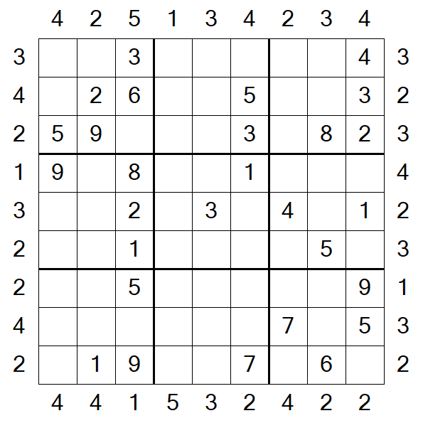 Skyscraper Sudoku - Moyen