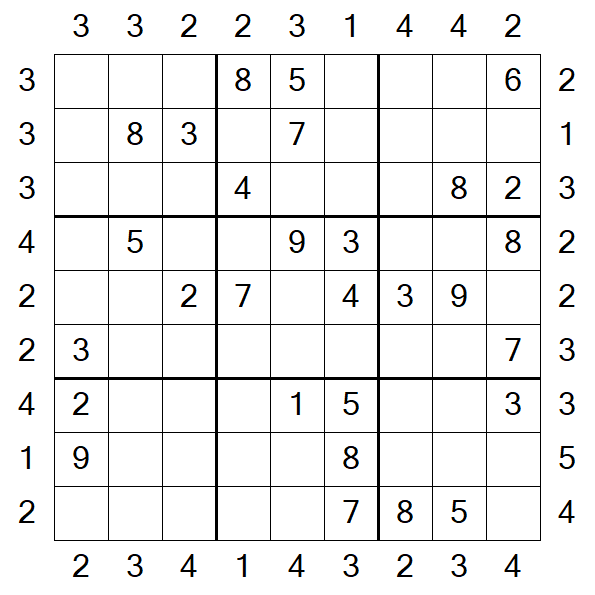 Skyscraper Sudoku - Moyen