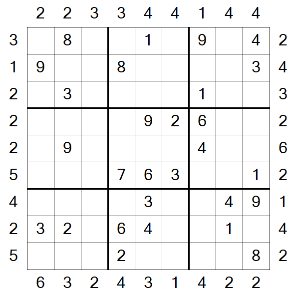 Skyscraper Sudoku - Moyen