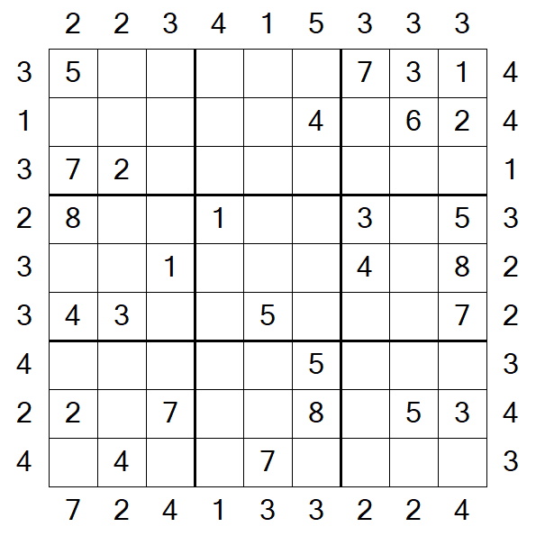Skyscraper Sudoku - Moyen