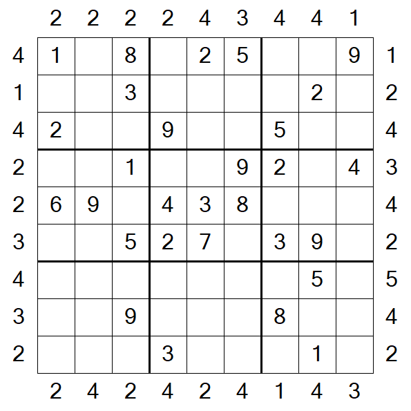 Skyscraper Sudoku - Moyen