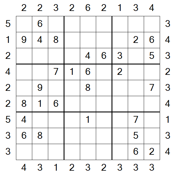 Skyscraper Sudoku - Moyen