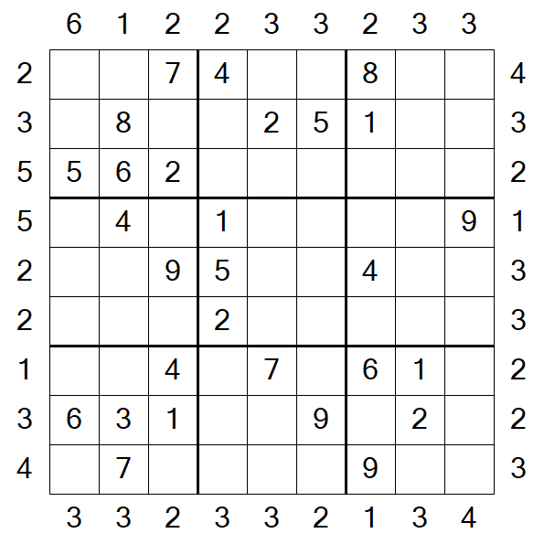 Skyscraper Sudoku - Moyen