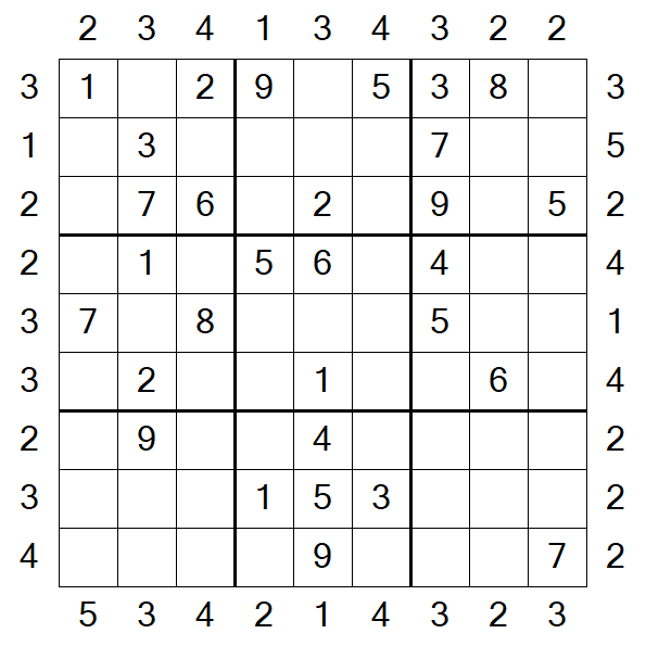Skyscraper Sudoku - Medium