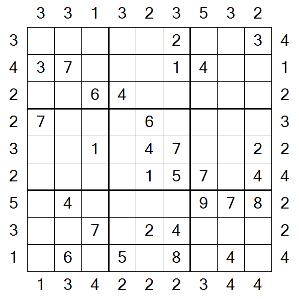Skyscraper Sudoku - Moyen