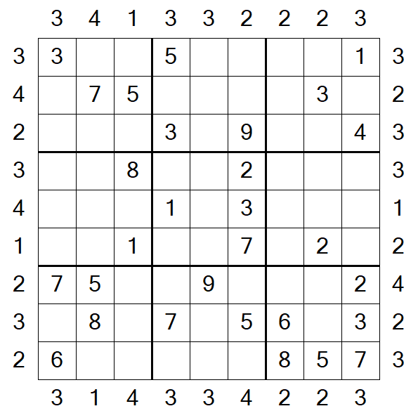 Skyscraper Sudoku - Moyen