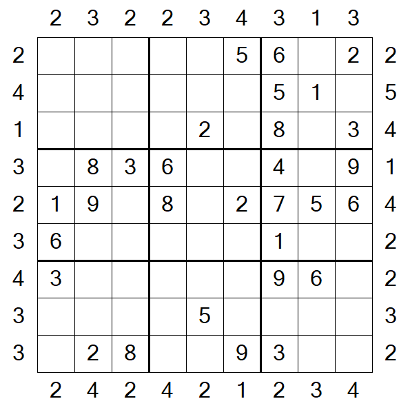 Skyscraper Sudoku - Moyen