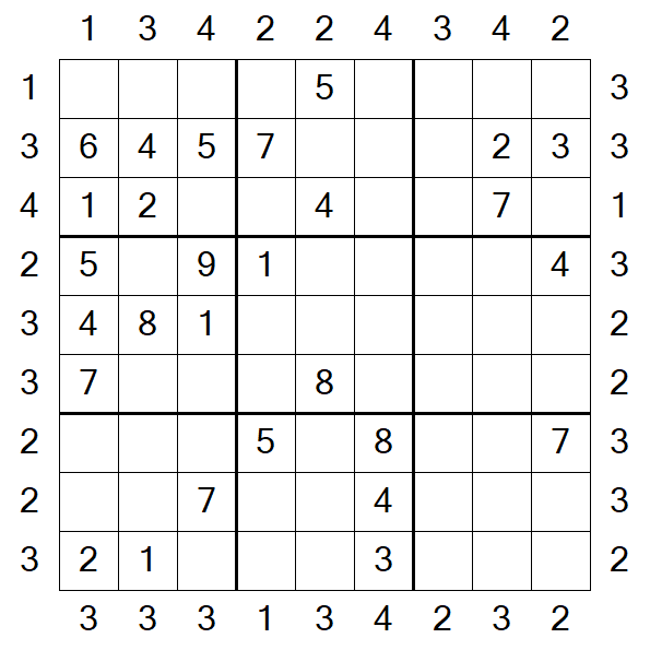 Skyscraper Sudoku - Moyen