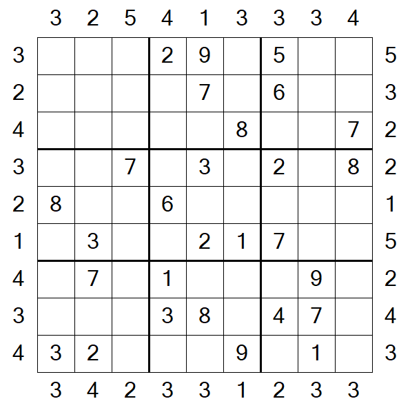 Skyscraper Sudoku - Moyen