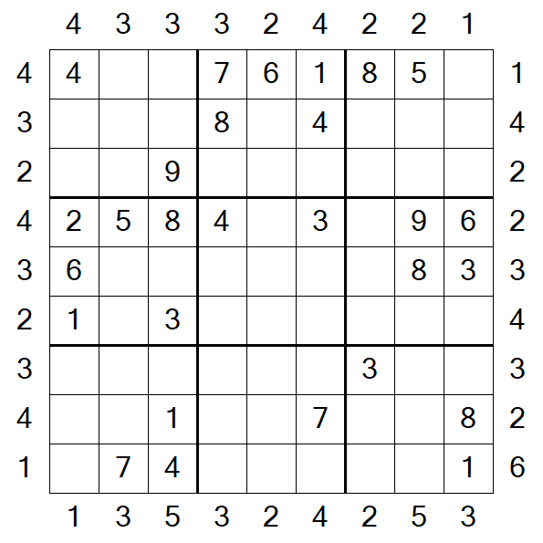 Skyscraper Sudoku - Moyen
