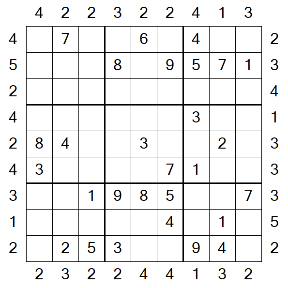 Skyscraper Sudoku - Moyen