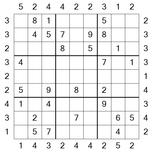Skyscraper Sudoku - Moyen