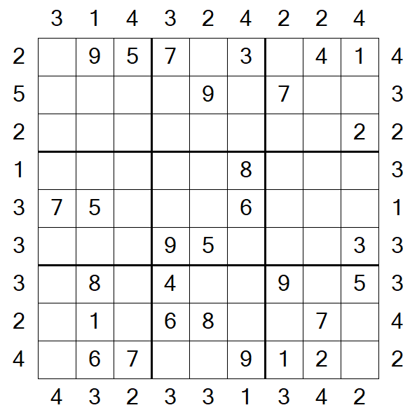 Skyscraper Sudoku - Moyen