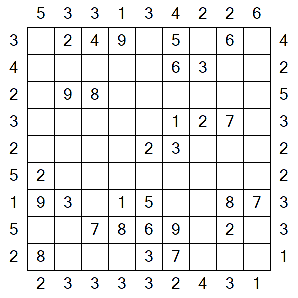 Skyscraper Sudoku - Moyen