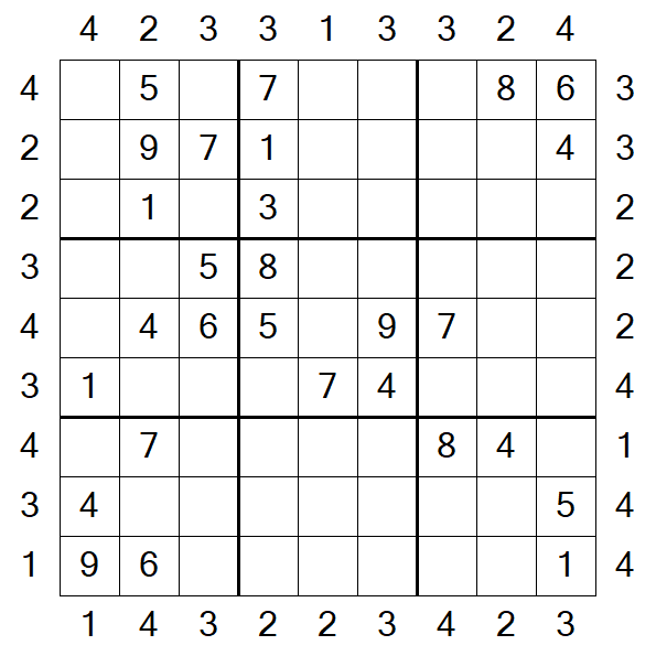 Skyscraper Sudoku - Medium