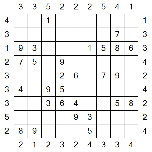 Skyscraper Sudoku - Moyen