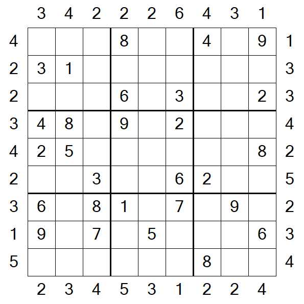 Skyscraper Sudoku - Moyen