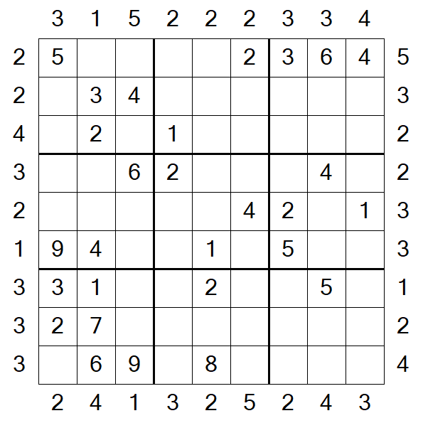 Skyscraper Sudoku - Médio