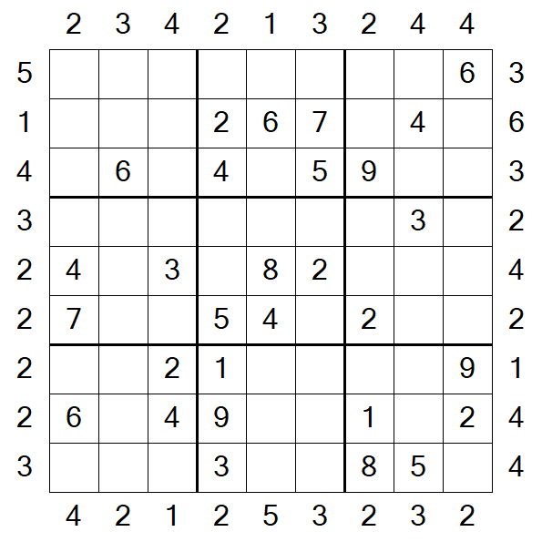 Skyscraper Sudoku - Médio