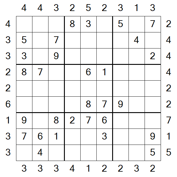Skyscraper Sudoku - Médio