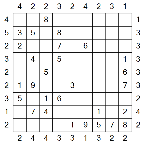 Skyscraper Sudoku - Médio