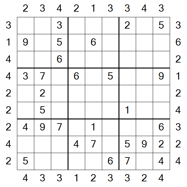 Skyscraper Sudoku - Médio