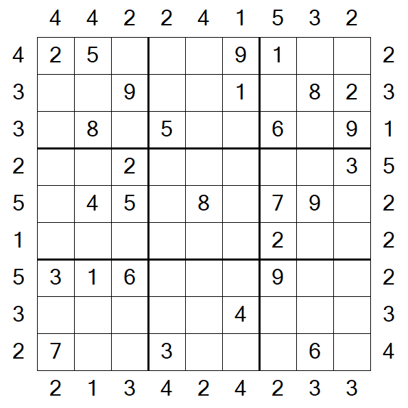 Skyscraper Sudoku - Médio