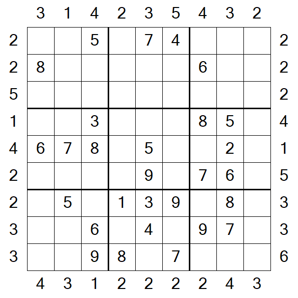 Skyscraper Sudoku - Médio