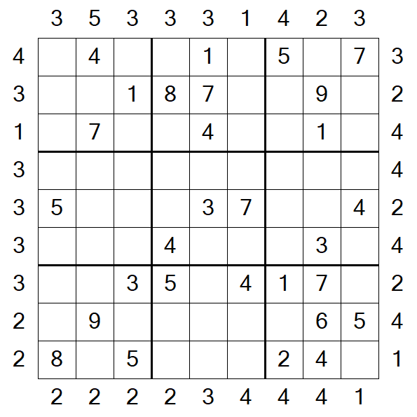 Skyscraper Sudoku - Médio