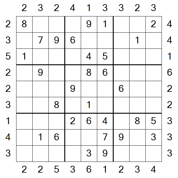 Skyscraper Sudoku - Médio