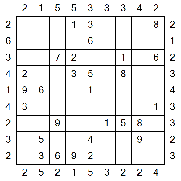 Skyscraper Sudoku - Médio