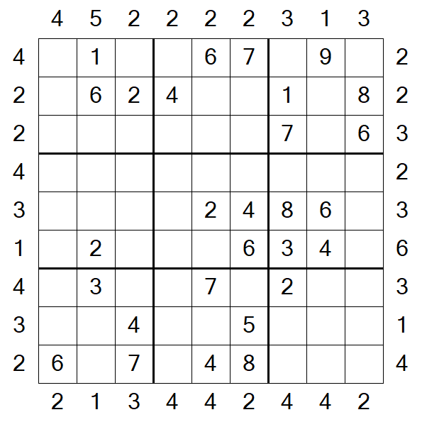 Skyscraper Sudoku - Mittel