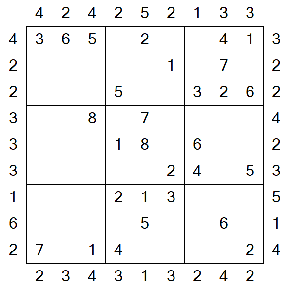 Skyscraper Sudoku - Médio