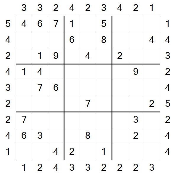 Skyscraper Sudoku - Médio
