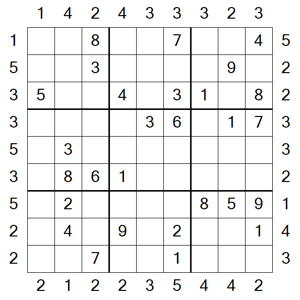 Skyscraper Sudoku - Médio