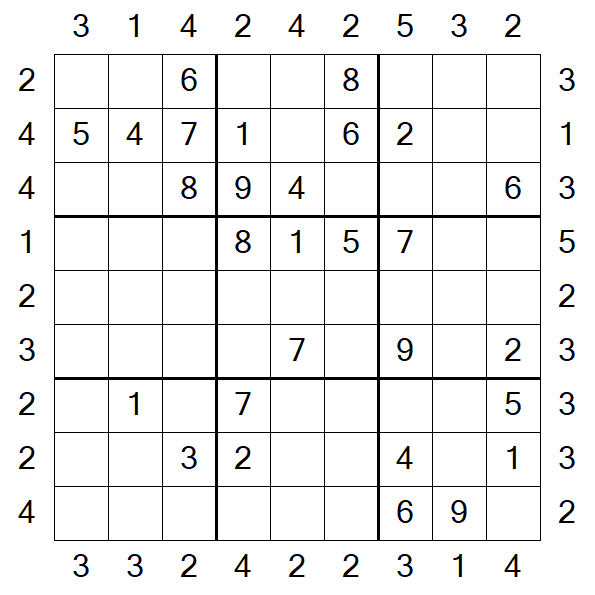 Skyscraper Sudoku - Médio