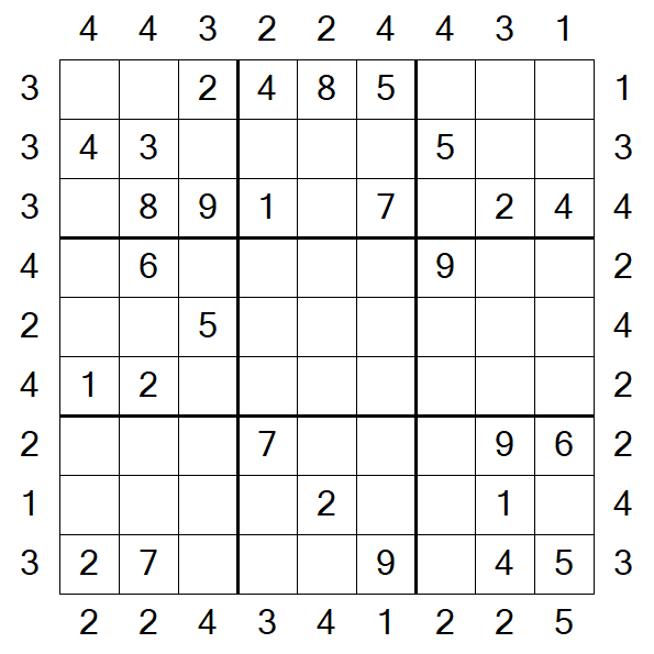 Skyscraper Sudoku - Médio