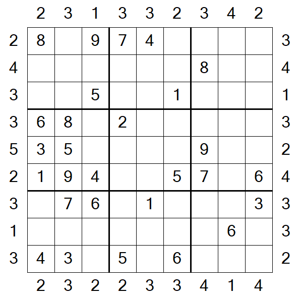 Skyscraper Sudoku - Médio