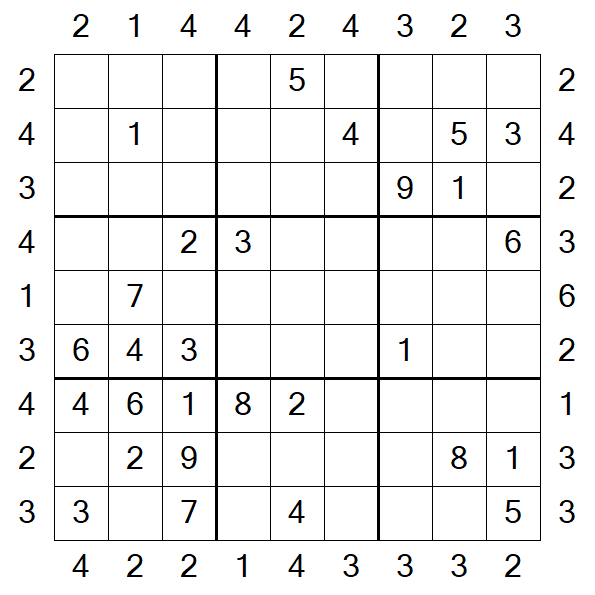 Skyscraper Sudoku - Medium