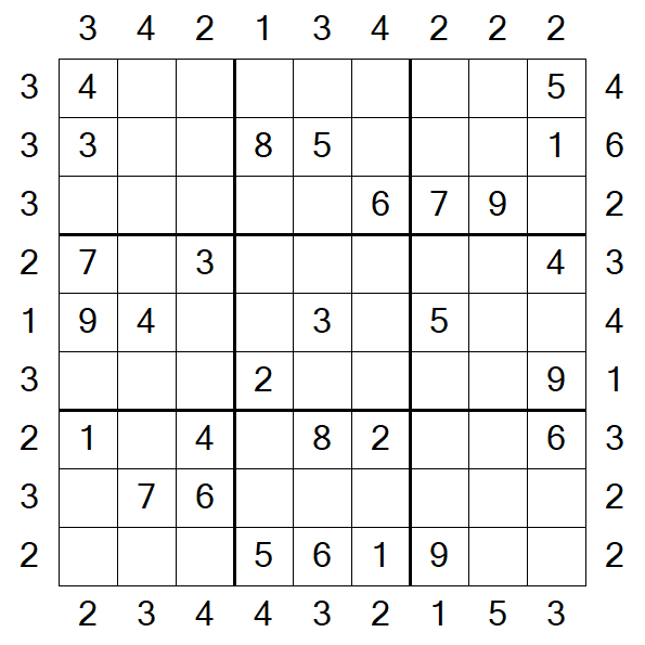 Skyscraper Sudoku - Medium