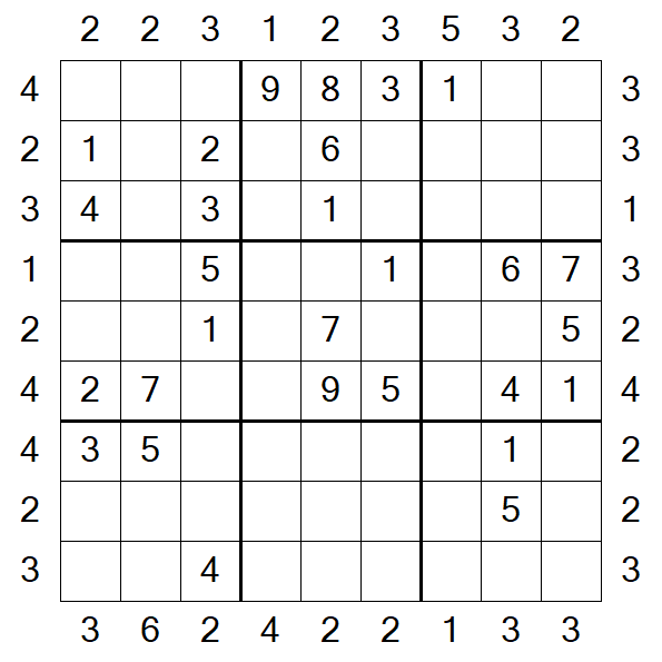 Skyscraper Sudoku - Medium