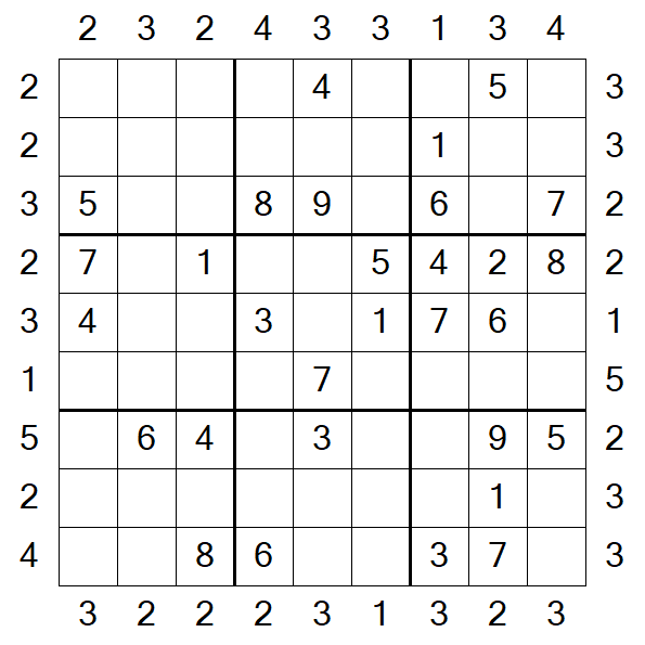 Skyscraper Sudoku - Medium