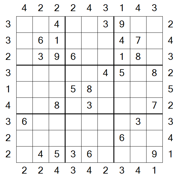 Skyscraper Sudoku - Medium