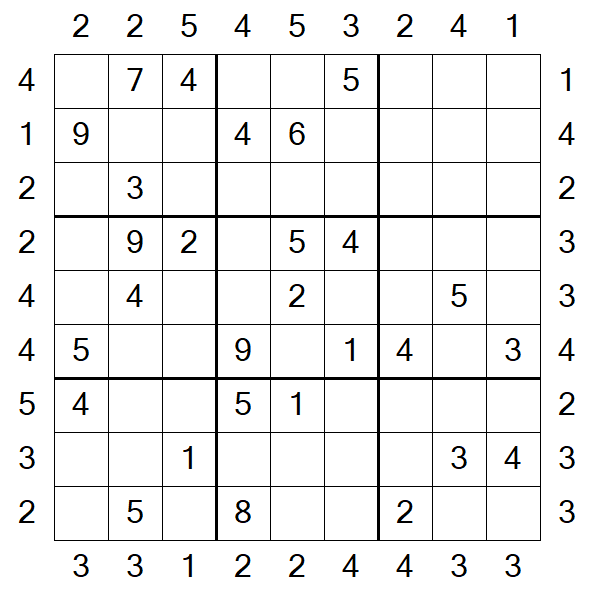 Skyscraper Sudoku - Medium