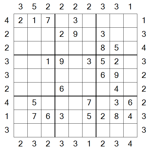 Skyscraper Sudoku - Medium