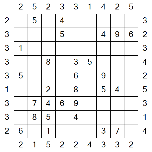 Skyscraper Sudoku - Medium