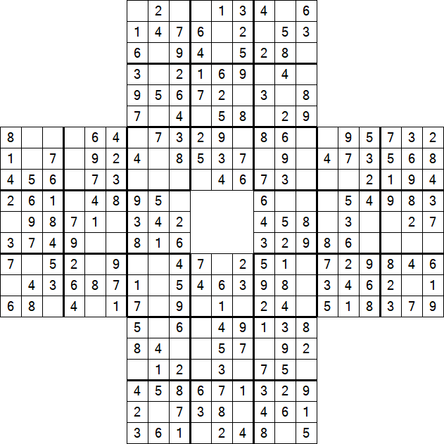 Samurai Sudoku - Easy 