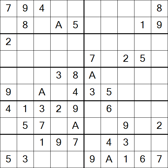 Sudoku 10x10 - Easy
